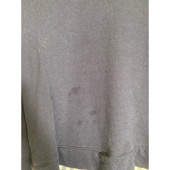 Soft Brand Navy Blue Two-Fer Sweatshirt Button Down Sz XS - Picture 2 of 4